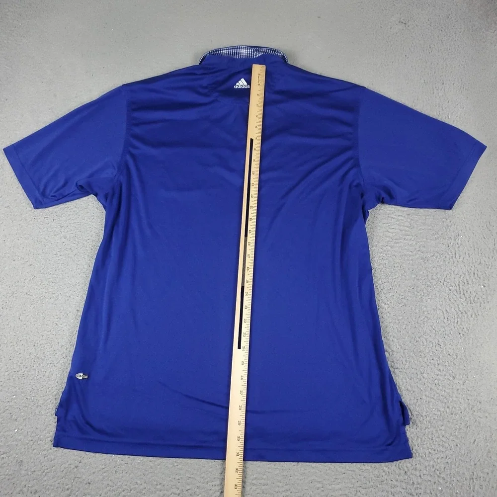 Adidas Polo Shirt Mens XL Blue Golf Casual Short Sleeve ClimaCool